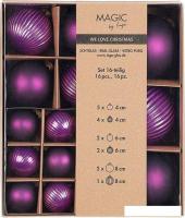 Елочная игрушка Inge's Christmas One-Two-Tree! 16420P418 (16шт, фиолетовый)