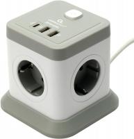 Сетевой фильтр Cablexpert TWR-4-CU2-W-2