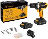 Дрель-шуруповерт Deko Sharker 16V Set 63 083-1041 (с 2-мя АКБ, кейс)