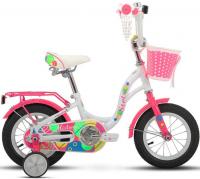 Детский велосипед Stels Mistery C 12 2024 (белый/розовый, разобранный, в коробке)