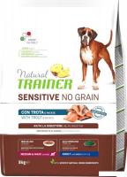 Сухой корм для собак Trainer Natural No Grain (для средних и крупных пород, форель) 12 кг