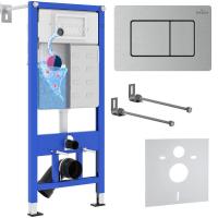 Инсталляция для унитаза Roxen StounFix Dual Fresh 968406 (c аромадозатором) с кнопкой (сатин)