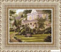 Картина Декарт Дом усадьба лужайка 2 8Л0749 (в раме)