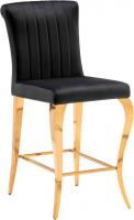 Стул Woodville Joan полубарный (черный/золотой)