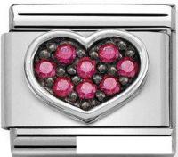 Звено для браслета NominatioN Сердце с красными цирконами 330323/06