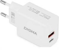 Сетевое зарядное Digma DGW2D (белый)