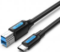 Кабель Vention CQVBF USB Type-C - USB Type-B (1 м, черный)