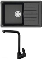 Кухонная мойка Berge BR-7602 + Like F8005022 (черный)