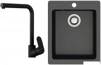 Кухонная мойка Berge BR-4200 + Like F8005022 (черный)