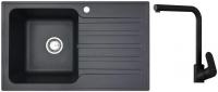 Кухонная мойка БелЭворс Styl L + Like F8005022 (черный)