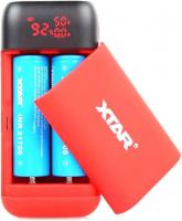 Зарядное устройство XTAR PB2S-Red с USB кабелем