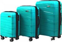 Комплект чемоданов Pride РР-201 (3шт, бирюзовый)