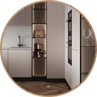 Зеркало с подсветкой  eMZe 80 LED.UV.80.80.DUB (дуб с УФ-окантовкой и подсветкой)