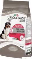 Сухой корм для собак Unica Natura Classe для взрослых активных собак всех пород с говядиной 10 кг
