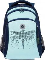 Школьный рюкзак Grizzly RG-461-1 (синий/мятный)