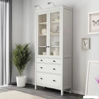 Шкаф-витрина ММЦ Кантри 23 (белый лак)