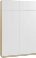 Шкаф распашной Soma Lord Lite 4-х створчатый 160x240 (дуб сонома/белый)