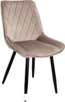 Стул AksHome Nika (бежевый велюр HLR-08/черный)