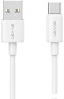 Кабель Usams SJ708 USB Type-A - USB Type-C (1 м, белый)