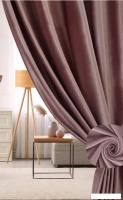 Комплект штор Soft Lines Бархат 9102G-A25 (270x240, пыльная роза)