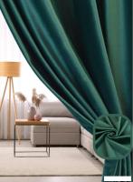 Комплект штор Soft Lines Бархат 9138-10 (270x240, зеленый изумруд)