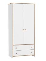 Шкаф распашной Олмеко Дакота 68.04 2-х дверный (белый/дуб сонома)