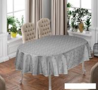 Скатерть DO&CO Karanfil Овальная 160x220 12225 (серый)