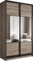Шкаф-купе Евва 120 TTG.01 АЭП ШК.2.03 (дуб трюфель/венге глянец)