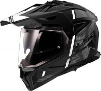 Мотошлем LS2 MX702 Pioneer 2 Hill (L, черный/белый матовый)