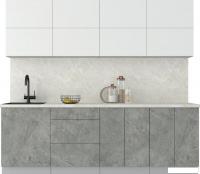 Кухонный модуль Интерлиния Мила Матте 2.4 А (белый/керамика/опал светлый)