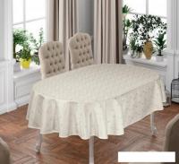 Скатерть DO&CO Karanfil Овальная 160x220 12225 (кремовый)