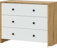 Комод Mio Tesoro Дольче 3 ящика (дуб золотистый/белый)
