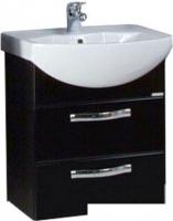 Акватон Тумба Ария 50 М 1A1400K0AA950 с умывальником Смайл 50 (черный)