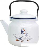 Чайник без свистка Эмаль Гуси 01-2713н/4М