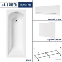 Ванна Lauter Amelia 160 21204060 (с каркасом, белым лицевым и торцевым экранами)