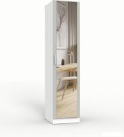 Шкаф распашной Интермебель 420 с зеркалом МР-05 (шиншилла серая)