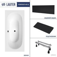 Ванна Lauter Ava 170 21208070 (с ножками, черным подголовником и черным лиц. экраном)