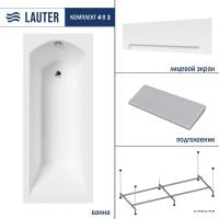 Ванна Lauter Amelia 150 21204050 (с каркасом, серым подголовником и белым лиц.экраном)