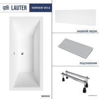 Ванна Lauter Oasis 170 21203070 (с ножками, серым подголовником и белым лиц.экраном)