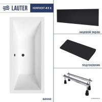 Ванна Lauter Oasis 170 21203070 (с ножками, черным подголовником и черным лиц.экраном)