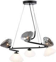 Подвесная люстра Ambrella LH15003/6 BK/FR/SM (черный/белый матовый/дымчатый)