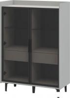 Шкаф-витрина Неман мебель Модена МН-048-23-Ц2 (персидский жемчуг/лунный камень/черный/графит)