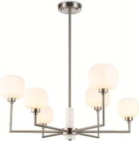 Подвесная люстра Ambrella LH53001/6 SN/FR (сатин никель/белый матовый)