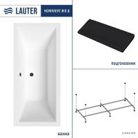 Ванна Lauter Oasis 155 21203055 (с каркасом, черным подголовником)