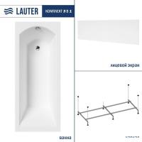 Ванна Lauter Amelia 160 21204060 (с каркасом и белым лицевым экраном)