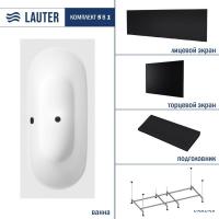 Ванна Lauter Ava 170 21208070 (с каркасом, черным подголов, черным лиц. и торц. экраном)