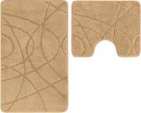 Набор ковриков Gokyildiz Standart 60x100+60x50 CROSS-4500-MILK-COFFEE