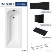 Ванна Lauter Amelia 170 21204070 (с каркасом, черным подголовником, черным лиц. экраном)