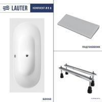 Ванна Lauter Ava 170 21208070 (с ножками и серым подголовником)