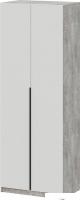 Шкаф распашной Mio Tesoro ШК 5 800 2-х створчатый (цемент светлый/белый шагрень)